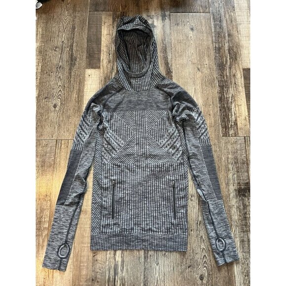 Lululemon Rest Less Hoodie Heathered Black Size 4 - Picture 3 of 8